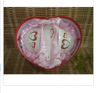 陶瓷礼品 婚庆喜碗 韩式碗4件套