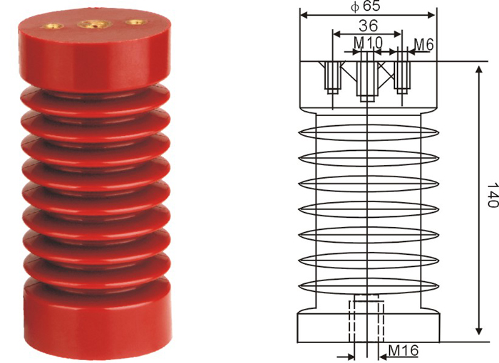 ZJ-10QΦ85*140/145 支柱绝缘子