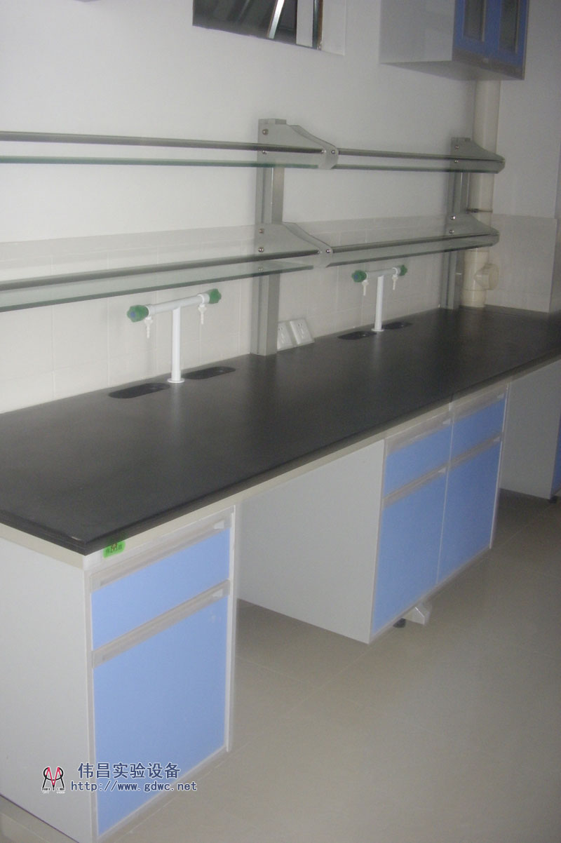 实验室家具/伟昌实验室设备/钢木实验室边台/钢玻试剂架