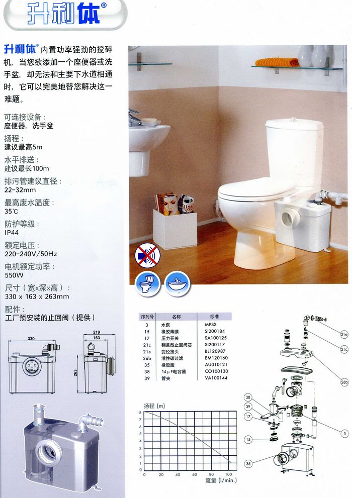 sfa法国污水提升器管道排污泵销售中心