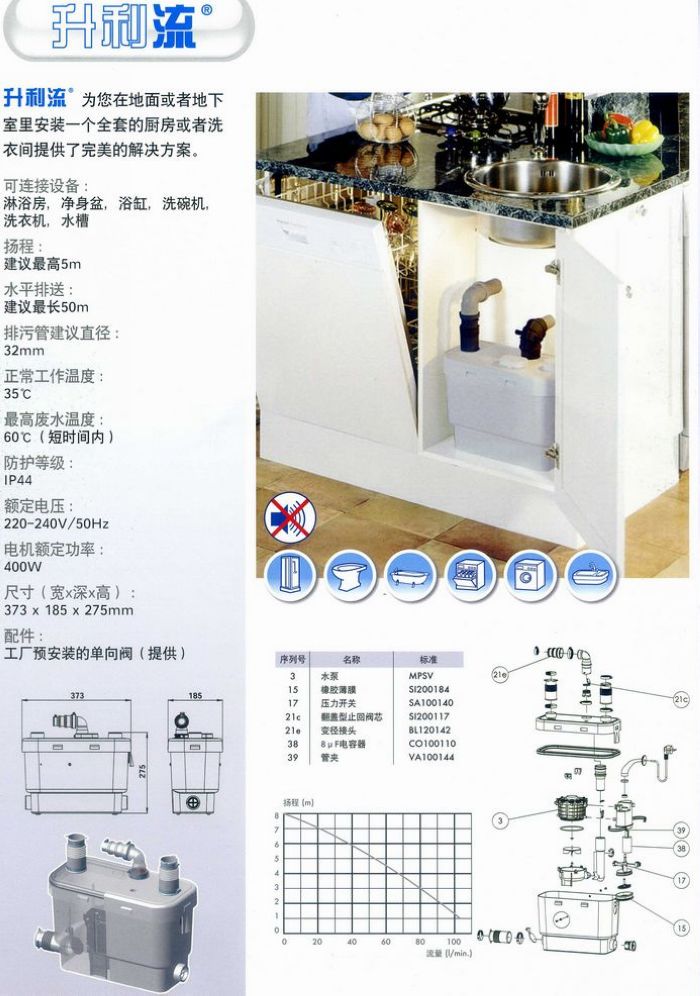 上海一级代理法国SFA升利保污水提升器升利体销售中心