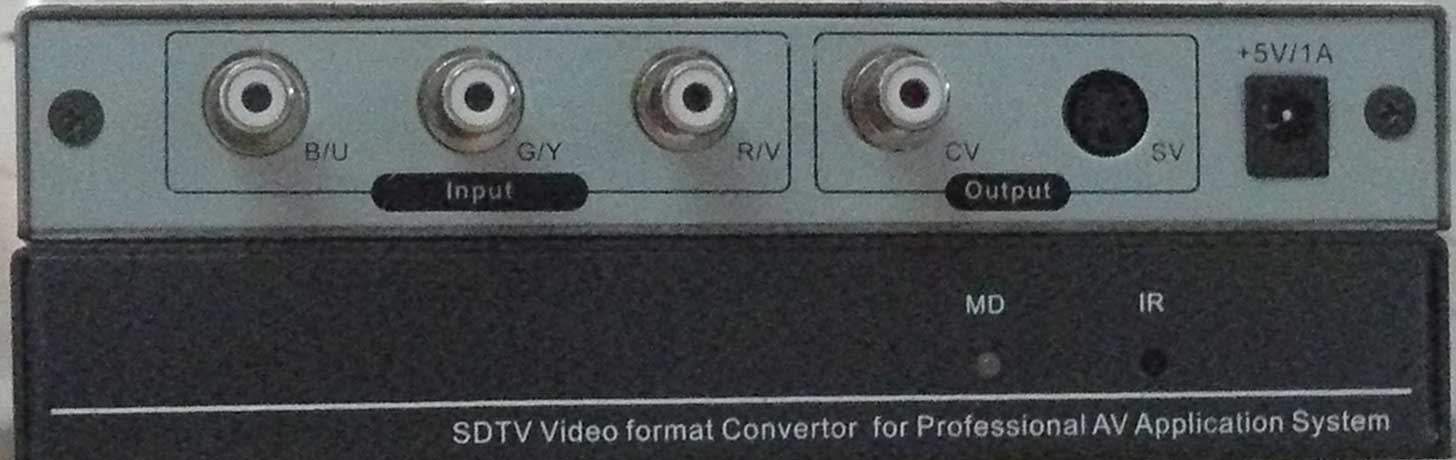 标清分量视频YPrPb输入复合视频CVBS和两色分离S-Video输出转换器
