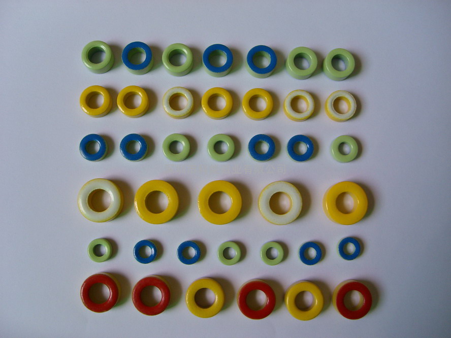 磁芯，铁粉芯磁环，红灰环，黄白环，蓝绿环，铁粉芯磁环T90-26，130-26