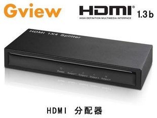 景为 GH104S HDMI分配器1.3b 1进4出 HDMI分配器 一进四出 一分四