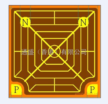 ｛光宏1w双电极红光芯片--1w双电极黄光芯片42MIL原厂标签｝