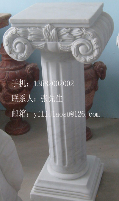 石雕罗马柱，大理石罗马柱，汉白玉罗马柱