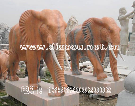 石雕大象，大理石大象，石头大象