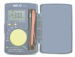 袋装迷你数字万用表DE17 台湾得益