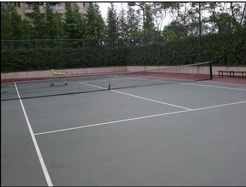 专业体育场地设计施工-弹性丙烯酸网球场