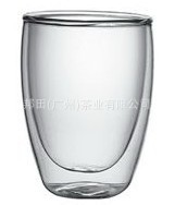 供应耐热双层玻璃小杯 高硼硅材料 可印制logo