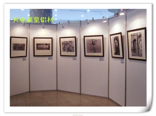 八棱柱展板屏风，招聘会隔间摊位材料，展览铝材