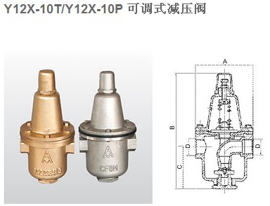 埃美柯铜阀门可调式减压阀 701 8701