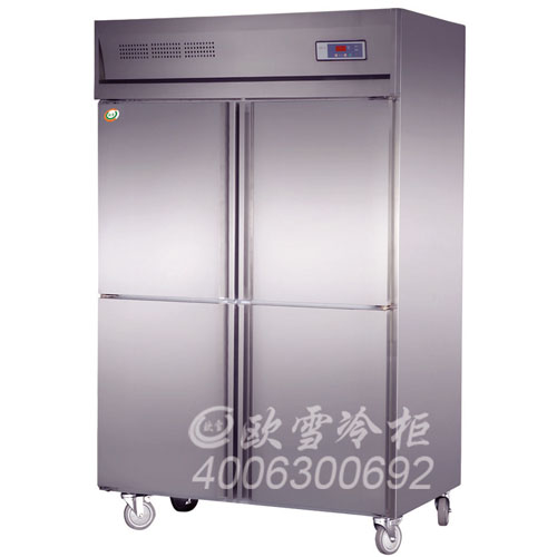 南京恒温展示柜，江苏卖餐厅用的厨房雪柜，厨房四门雪柜