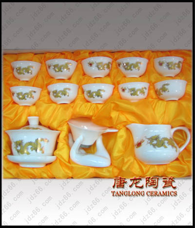 景德镇高档茶具零售批发，手绘陶瓷工艺品