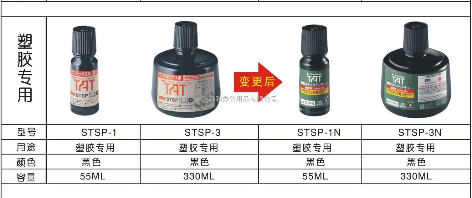 STSP塑胶快干印油，不掉色印油，环保印油，旗牌TAT印油