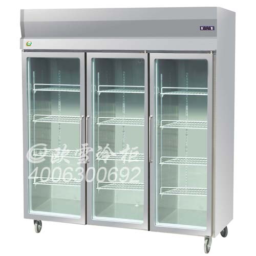 透明立式冷藏柜：无锡火锅店冷柜、商用厨房柜、厨房柜报价