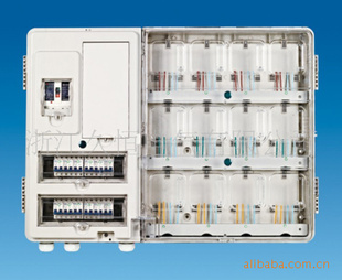 供应单相十二位透明防盗电表箱插卡式