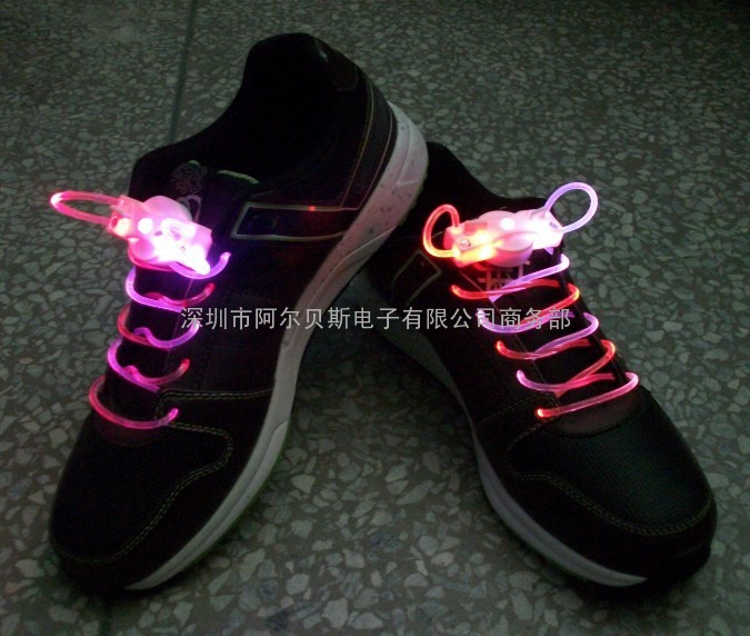 （精品）LED发光促销礼品 LED夜光鞋带 发光鞋带 LED礼品