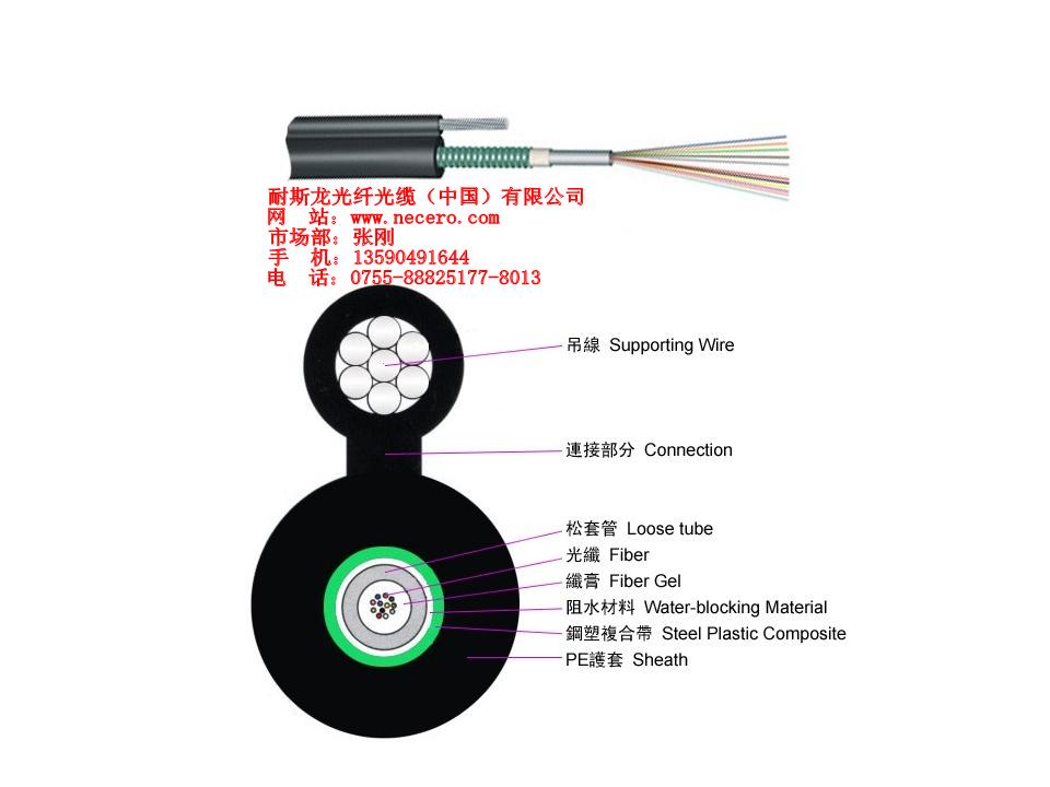 8芯自承式光缆|中心束管式光缆GYXTC8S|8字型光缆|光缆厂