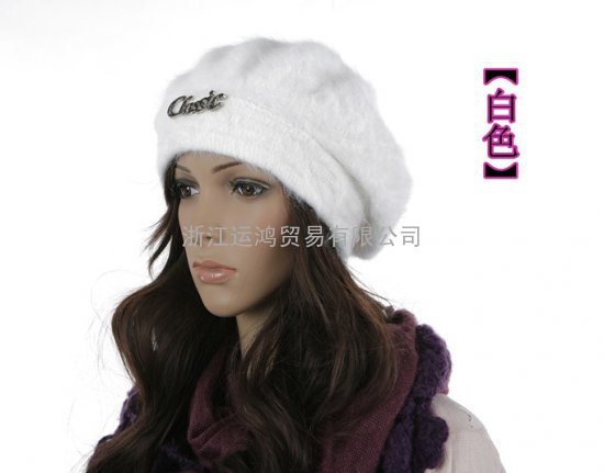 帽子*韩版高含量加厚女士兔毛帽*Classic标志蓓蕾帽*冬季保暖帽