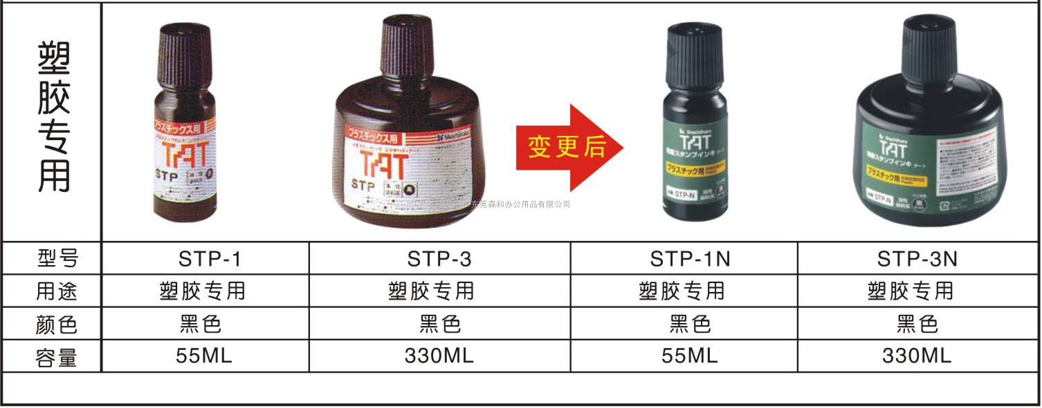 STP塑胶慢干印油，旗牌TAT印油，环保印油，耐高温印油