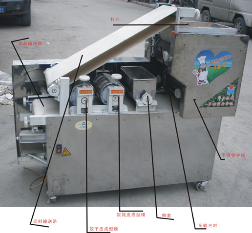 馄饨皮机 全自动馄饨皮机 一次成型馄饨皮机