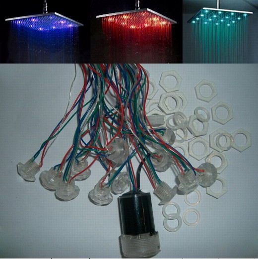 WST-1310QC/LED发光顶喷配件，LED淋浴花洒配件，花洒配件有专利