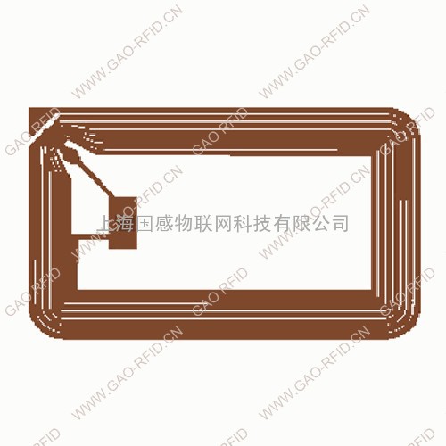 上海国感13.56MHz高频长方形纸质RFID标签