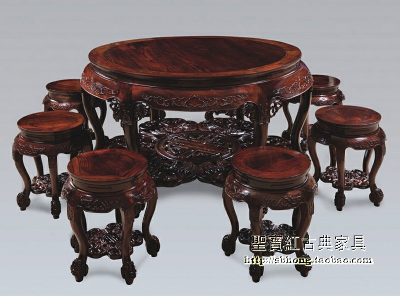 中式仿古餐桌椅 中式古典餐台