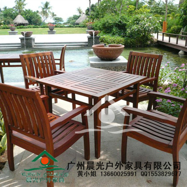 广州度假酒店桌椅 商业广场桌椅 住宅小区实木桌椅