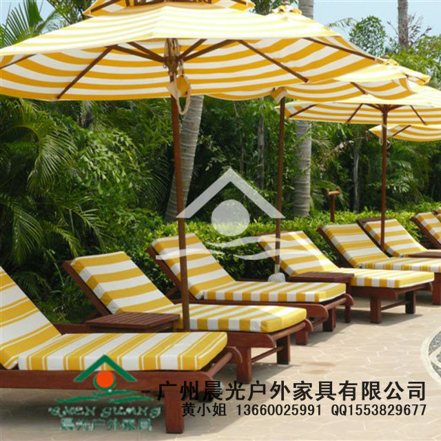 广州木制沙滩休闲躺椅 户外躺椅