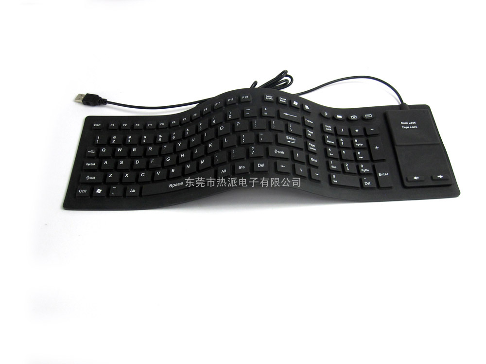 106键全密封触摸屏可折叠硅胶键盘BRK2000