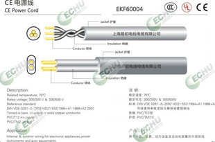 H05VV-F电缆，H07V-U电缆，CE认证电源线