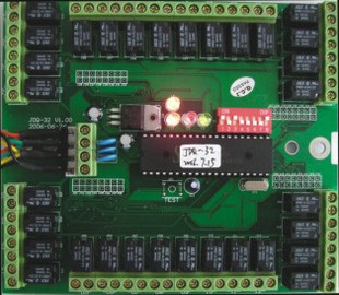 JDQ-32 32路继电器输出模块 驱动警号或视频监控的电源控制切换