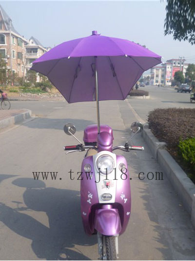 防紫外线涂银电动车雨伞 批发电瓶车晴雨伞