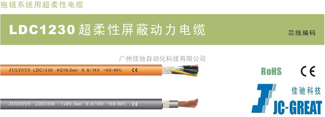 LDC1230型超柔性屏蔽动力电缆