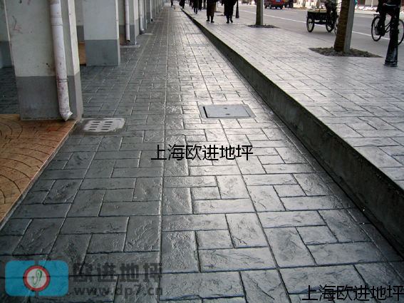 上海彩色水泥印花地面 上海混凝土压花地坪 上海压模地坪施工