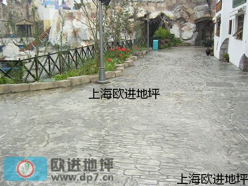 上海小区水泥压花路面 上海园林广场艺术地坪施工