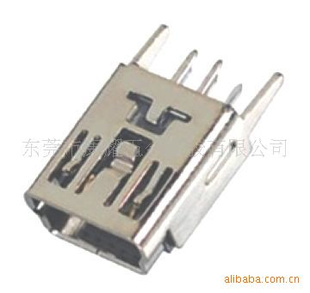 ini USB 5Pin Female B Type 180 dip (直脚长型)