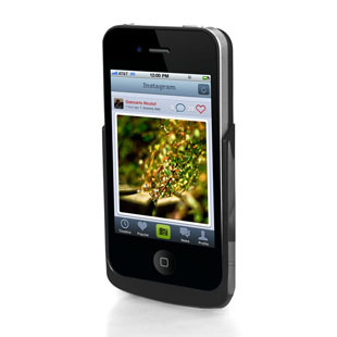 蓝天使 iphone4 1600毫安镜面背夹电池 移动电源 充电宝 送贴膜