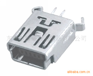 Mini USB 5Pin Female B Type 180 dip (弯脚)