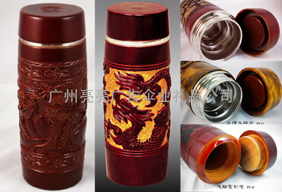 广州自然珍贵原木质雕塑杯子高档礼品