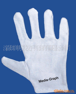 中国制造纯棉电子作业手套 外贸订单纯棉作业手套