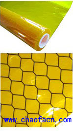 防紫外线黄色网格防静电PVC窗帘