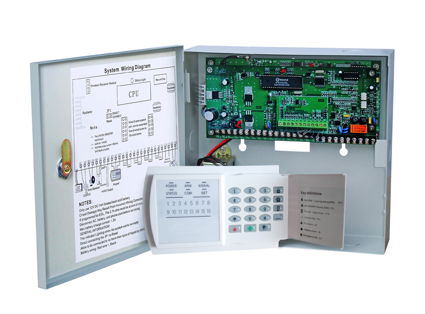 16 wireless/wired zone PSTN alarm system NSS-1616