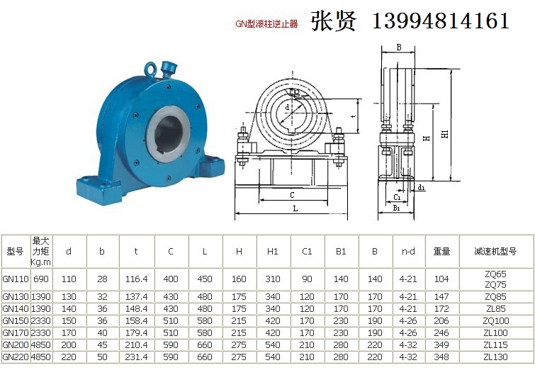GN140滚柱逆止器