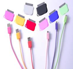  2-in-1 Colorful Data Adapter Micro USB-iPhone/iPa