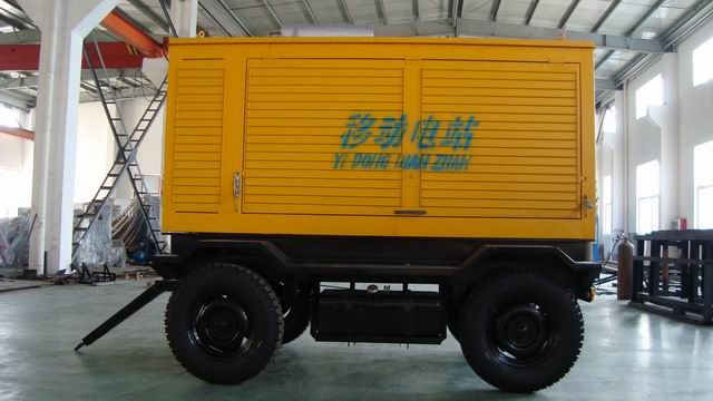 阳光发电机组厂家可根据客户要求生产移动拖车式发电机组