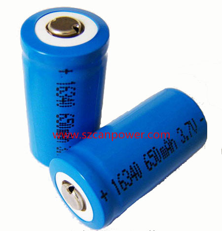 ICR16340 3.7v 600mAh 低级直销 圆柱型电池