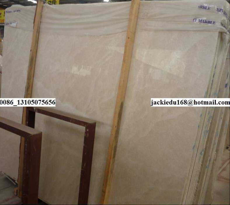 White Cream Marble Slab For Sale